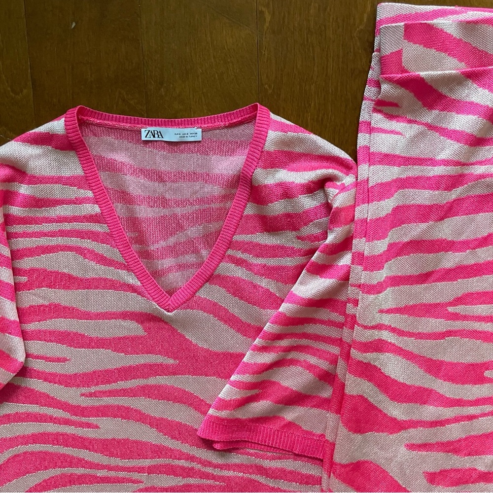 Zara Pink Zebra Lounge Set